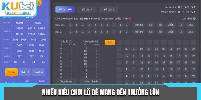 Nhiều kiểu chơi lô đề mang đến thưởng lớn